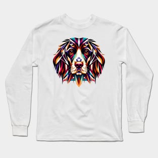 English Springer Spaniel: Geometric Color Splendor Long Sleeve T-Shirt
